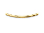 10k Yellow Gold 3mm Domed Omega 18 Inch Necklace