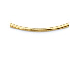 10k Yellow Gold 3mm Domed Omega 18 Inch Necklace