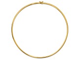 10k Yellow Gold 3mm Domed Omega 18 Inch Necklace