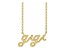 14K Yellow Gold Lowercase Script gigi Necklace, 18 Inches.