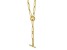 18K Yellow Gold 6.6mm Oval Link Y-drop 34-inch Toggle Necklace