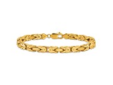 14K Yellow Gold 5.25mm Byzantine Chain Bracelet
