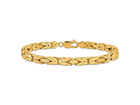 14K Yellow Gold 5.25mm Byzantine Chain Bracelet