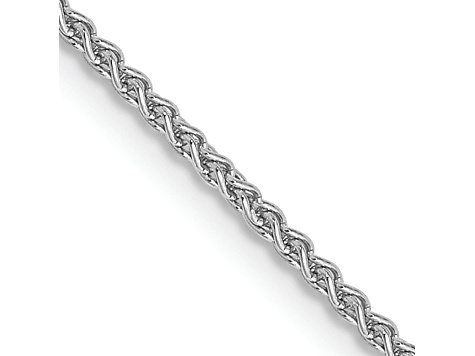 Rhodium Over 14k White Gold 1.25mm Spiga Link Bracelet