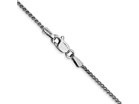 Rhodium Over 14k White Gold 1.25mm Spiga Link Bracelet