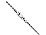 Rhodium Over 14k White Gold 1.25mm Spiga Link Bracelet