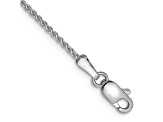 Rhodium Over 14k White Gold 1.25mm Spiga Link Bracelet