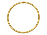 10k Yellow Gold 3mm Diamond-Cut Tube Slip-on Bangle