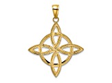 14K Yellow Gold Large Celtic Eternity Knot Charm