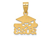 14K Yellow Gold Graduation Cap and Diploma 2023 Charm