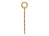 14K Yellow Gold Polished and Satin Vertical 2023 Charm