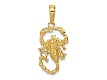 Picture of 14k Yellow Gold Textured Scorpion pendant