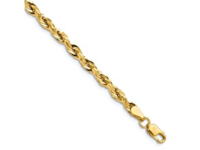 14k Yellow Gold 3.5mm Rope Link 24 Inch Chain