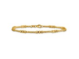 14K Yellow Gold Diamond-cut Beaded 7.5-inch Bracelet