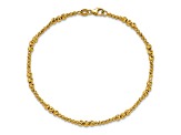 14K Yellow Gold Diamond-cut Beaded 7.5-inch Bracelet