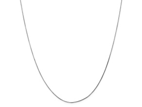 14K White Gold 0.5mm Octagonal Snake Chain Necklace