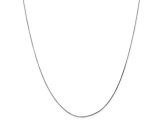 14K White Gold 0.5mm Octagonal Snake Chain Necklace