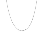 14K White Gold 0.5mm Octagonal Snake Chain Necklace