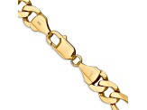 14K Yellow Gold 8.75mm Flat Figaro Chain Necklace