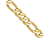 14K Yellow Gold 8.75mm Flat Figaro Chain Necklace