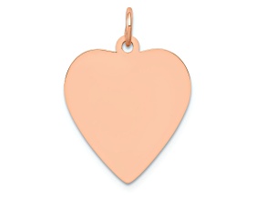 14K Rose Gold Polished Heart Shaped Disc Pendant
