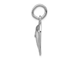 Rhodium Over 14k White Gold Dolphin in Heart Charm