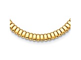 14K Yellow Gold 13.5mm Band Link Omega Style 16.5-inch Necklace