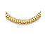 14K Yellow Gold 13.5mm Band Link Omega Style 20-inch Necklace