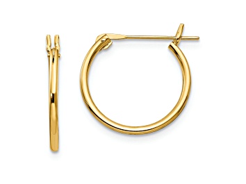 Picture of 14K Yellow Gold 1.25mm Hoop Earrings