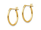 14K Yellow Gold 1.25mm Hoop Earrings