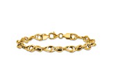 14K Yellow Gold Polished Fancy Link Bracelet