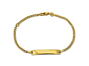 Children's 14K Yellow Gold 2MM Curb Chain Bracelet, 4.5"+1" Ext.