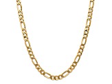 14K Yellow Gold 7mm Flat Figaro Chain Necklace