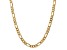 14K Yellow Gold 7mm Flat Figaro Chain Necklace