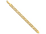 14K Yellow Gold 8.75mm Solid Hand-Polished Anchor Link Bracelet