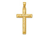 14k Yellow Gold Diamond-Cut Latin Cross Pendant