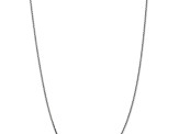 Rhodium Over 10k White Gold 1.65mm Solid Diamond-Cut Cable 16 Inch Chain