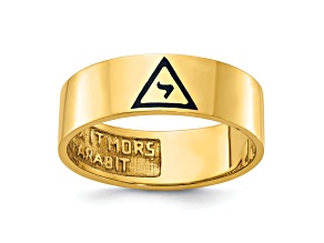 10K Yellow Gold Men's Enameled 14th Degree Grand Elect Masonic Ring