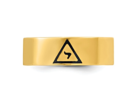 10K Yellow Gold Men's Enameled 14th Degree Grand Elect Masonic Ring