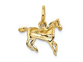 14K Yellow Gold Polished Horse Charm