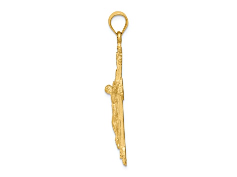 14K Yellow Gold Crucifix Charm