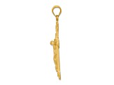 14K Yellow Gold Crucifix Charm