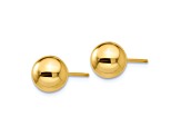 10k Yellow Gold Polished 7mm Ball Stud Earrings