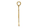 14k Yellow Gold Polished Trumpet Charm