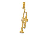 14k Yellow Gold Polished Trumpet Charm