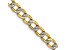 14k Yellow Gold and Rhodium Over 14k Yellow Gold 3.4mm Pave Curb 18 Inch Chain