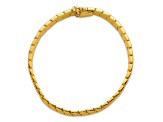 14K Yellow Gold 7.5mm Fancy Link 7.5 inch Bracelet