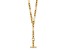 14K Yellow Gold Paperclip and Round Link Y-drop 18-inch Toggle Necklace
