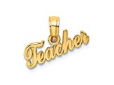 14k Yellow Gold Teacher Pendant