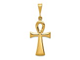 14k Yellow Gold Egyptian Ankh Cross Pendant